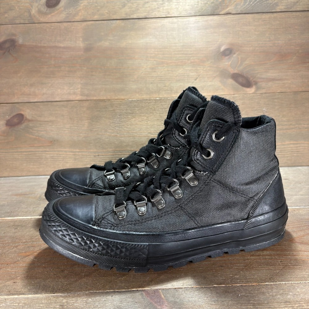 Converse Chuck Taylor Street Hiker womens size 7.5 shoes Black Canvas sneakers